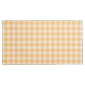 Orange Plaid Pattern Pair Of Pillowcases Kussensloop (Voorkant-Rechts)