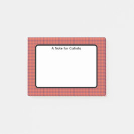 Orange Plaid Post-it® Notes