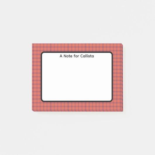 Orange Plaid Post-it® Notes (Voorkant)
