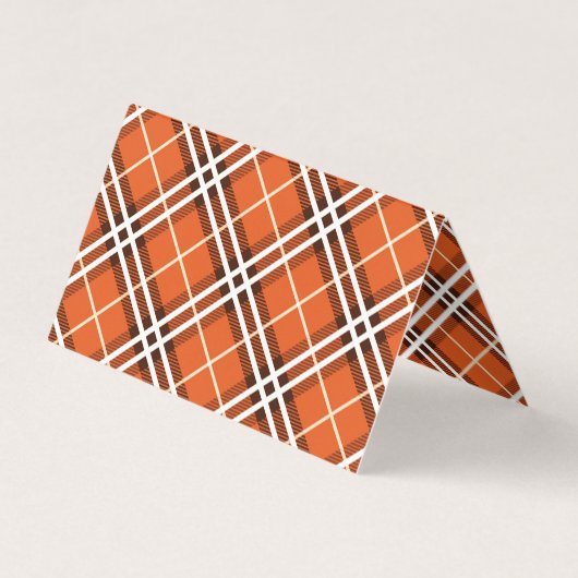 Orange Plaid Visitekaartje (Achterkant)
