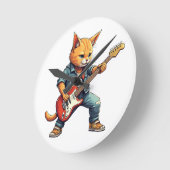 Orange Playing Guitar Ronde Klok (Hoek)