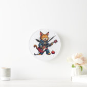 Orange Playing Guitar Ronde Klok (Huis)