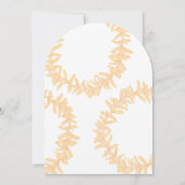 Orange Plumeria Wedding Kaart (Achterkant)