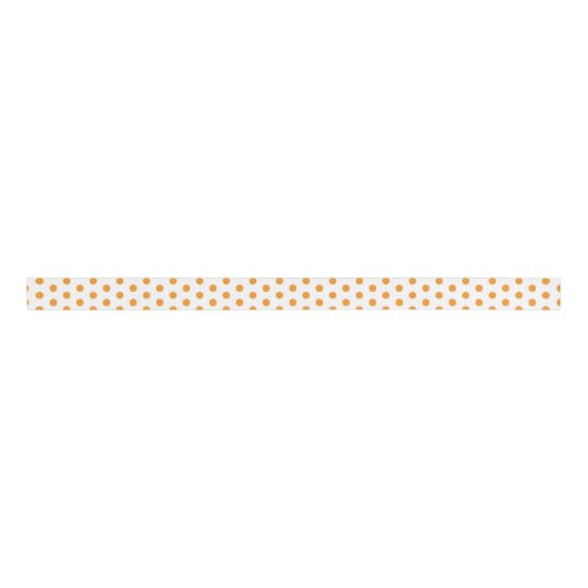 Orange Polka Dots Preppy Multi Use Grosgrain Lint (Voorkant)