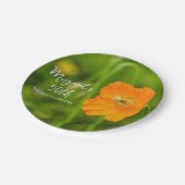 Orange Poppy Flower Photograph 50th Birthday Party Papieren Bordje (Gekanteld)