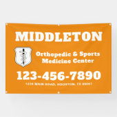 Orange Promotional Business Banner with Logo (Horizontaal)