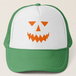 Orange Pumpkin Face Trucker Hat Pet