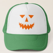 Orange Pumpkin Face Trucker Hat Trucker Pet (Voorkant)