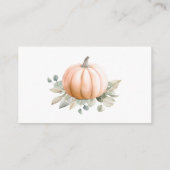 Orange Pumpkin Fall Baby Shower Diaper Raffle Card Informatiekaartje (Achterkant)