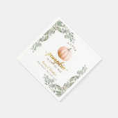 Orange Pumpkin Fall Baby Shower Paper Napkins Servet (Hoek)