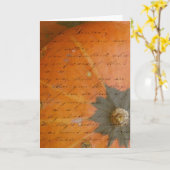 Orange Pumpkin with Handwriting All Occasions Kaart (Gele Bloem)