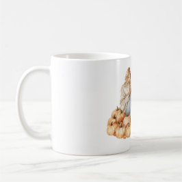 Orange Pumpkins Girl with Book Koffiemok