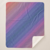 Orange Purple and Blue Stripes Abstract Pattern Sherpa Deken (Voorkant)