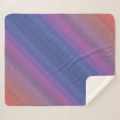 Orange Purple and Blue Stripes Abstract Pattern Sherpa Deken (Voorkant (horizontaal))