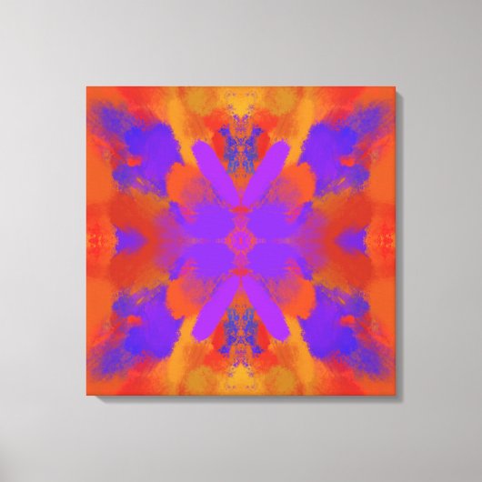Orange Purple And Red Abstract Graphic Art Design Canvas Afdruk (Voorkant)