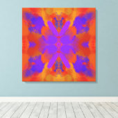 Orange Purple And Red Abstract Graphic Art Design Canvas Afdruk (Insitu (Houten vloer))