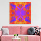 Orange Purple And Red Abstract Graphic Art Design Canvas Afdruk (Insitu (Woonkamer))
