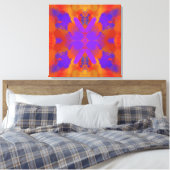 Orange Purple And Red Abstract Graphic Art Design Canvas Afdruk (Insitu (Slaapkamer))