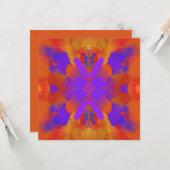 Orange Purple And Red Abstract Graphic Art Design Kaart (Voorkant / Achterkant in situ)