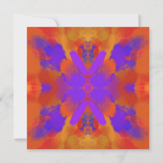 Orange Purple And Red Abstract Graphic Art Design Kaart (Voorkant)