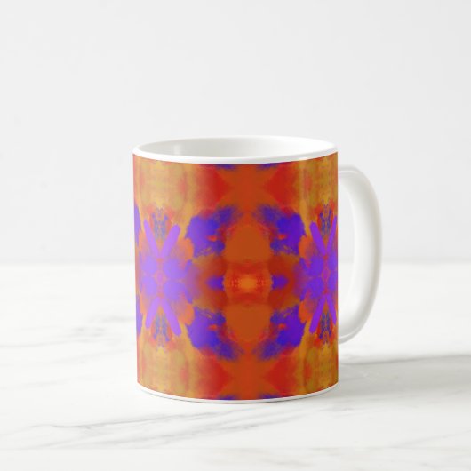 Orange Purple And Red Abstract Graphic Art Design Koffiemok (Voorkant rechts)