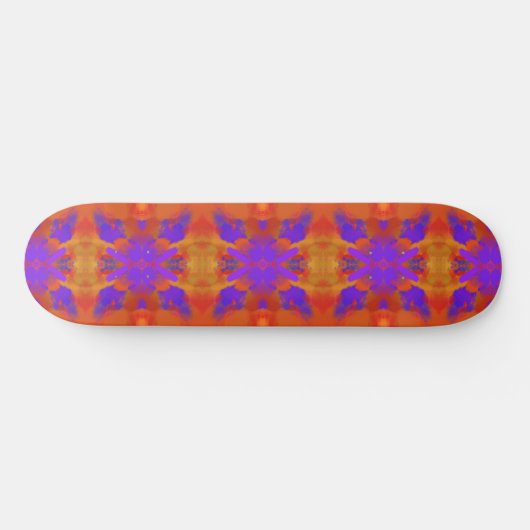 Orange Purple And Red Abstract Graphic Art Design Persoonlijk Skateboard (Horizontaal)