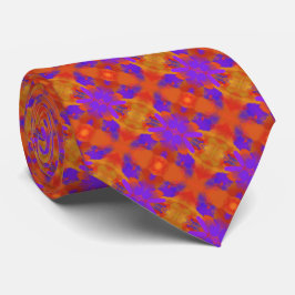 Orange Purple And Red Abstract Graphic Art Design Stropdas
