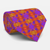 Orange Purple And Red Abstract Graphic Art Design Stropdas (Opgerold)