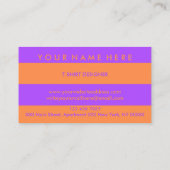 Orange Purple Painter Transfer Clothing Apparels Visitekaartje (Achterkant)
