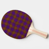 Orange Purple Plaid Checker Seamless Pattern Tafeltennisbatje (Zijkant)
