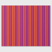 Orange Purple Stylish Stripes Pattern Design Cadeaupapier (Vlak)