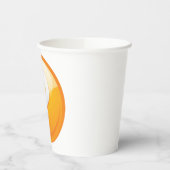 Orange Question Mark Bold Modern Symbol Papieren Bekers (Links)