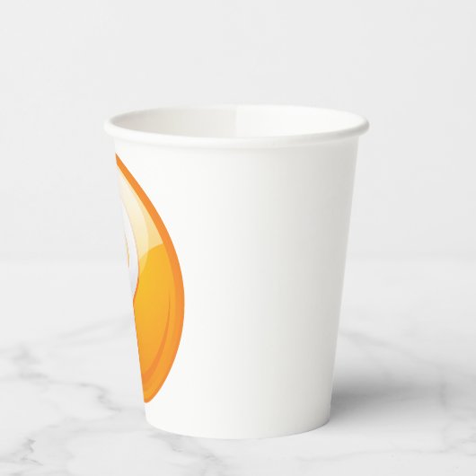 Orange Question Mark Bold Modern Symbol Papieren Bekers (Links)