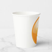 Orange Question Mark Bold Modern Symbol Papieren Bekers (Rechts)