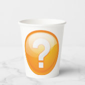 Orange Question Mark Bold Modern Symbol Papieren Bekers (Voorkant)