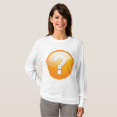 Orange Question Mark Bold Modern Symbol T-shirt (Voorkant volledig)
