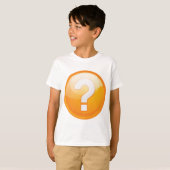 Orange Question Mark Bold Modern Symbol T-shirt (Voorkant volledig)