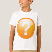 Orange Question Mark Bold Modern Symbol T-shirt (Voorkant)