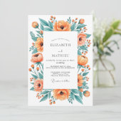 Orange Ravishing Spring Wedding Kaart (Staand voorkant)