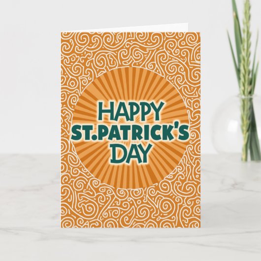 Orange Rays Happy Day Card Kaart (Voorkant)