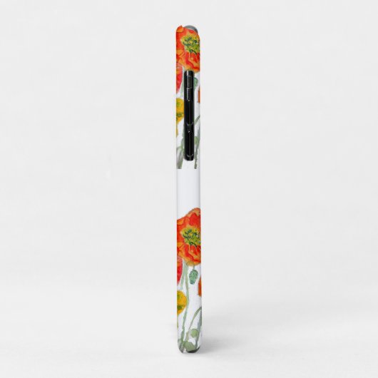 Orange Red Poppy Flower Pattern Thank You Case-Mate iPhone Case (Achterkant/links)