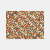Orange retro dots pattern fleece deken (Voorkant (Horizontaal))