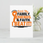 Orange Ribbon Cancer Survivor Friends Family Save The Date (Staand voorkant)