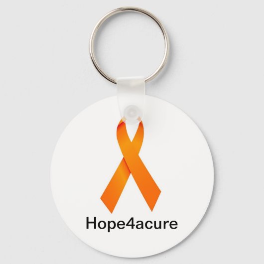 Orange ribbon keychains RSD Leukemia Sleutelhanger (Voorkant)