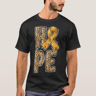 Orange Ribbon Leopard Print HOPE ADHD Survivors111 T-shirt