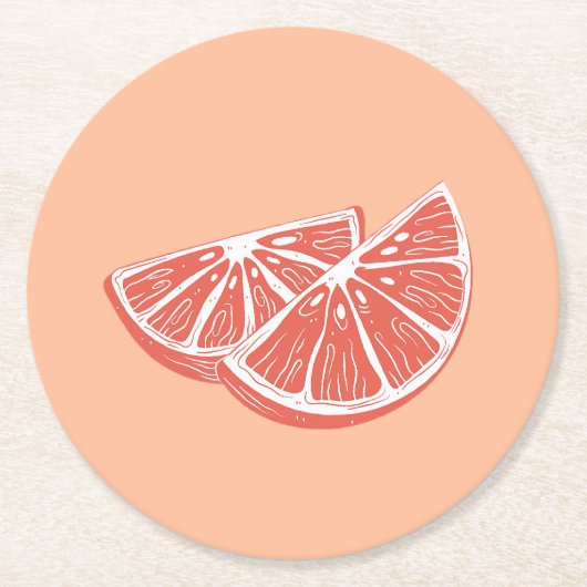 Orange Ronde Kartonnen Onderzetter (Voorkant)