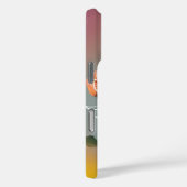 'Orange Roos & Lijn Kunst' iPhone 16 Pro Hoesje (Achterkant / Rechts)