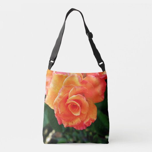 Orange rose crossbody tas (Achterkant)