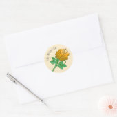 Orange Rose Ronde Sticker (Envelop)