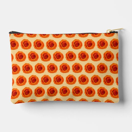 Orange Rose Seamless Pattern Pouch Etui (Achterkant)